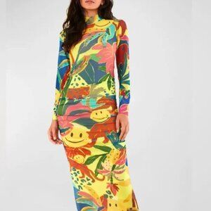 FARM Rio Leopards Jungle Smiley® Rio Tulle Dress - XL - BARELY WORN!